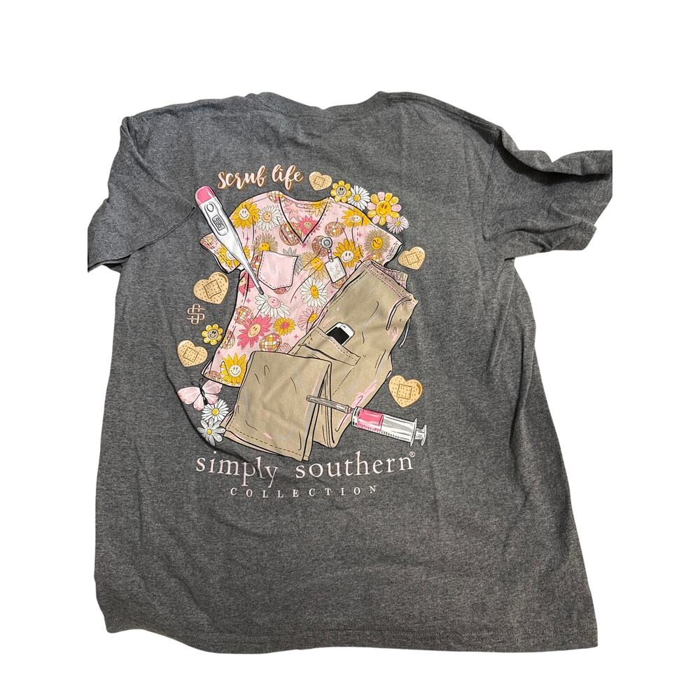 SIMPLY SOUTHERN “NURSE” cotton shirt - MEDIUM